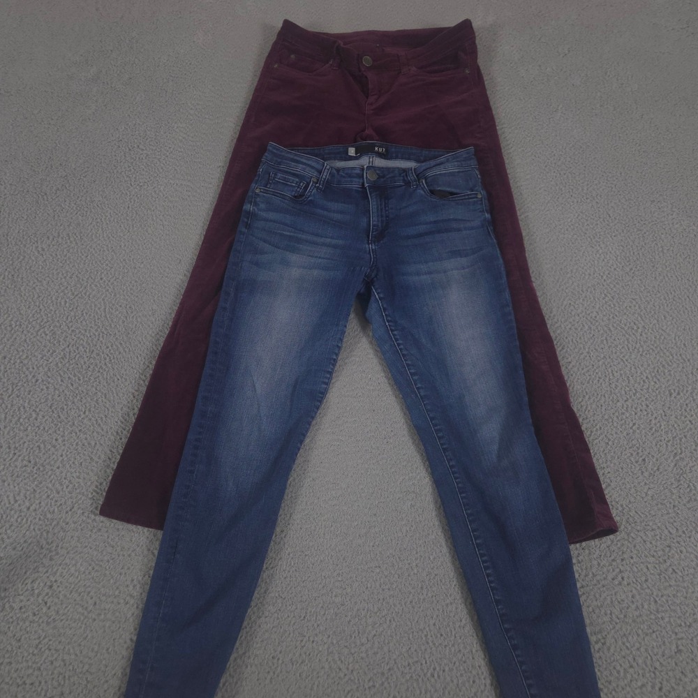 LOT OF 2 Kut from the Kloth Pants‎ Womens 6 Diana Donna Skinny Corduroy Denim